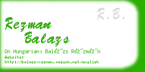 rezman balazs business card